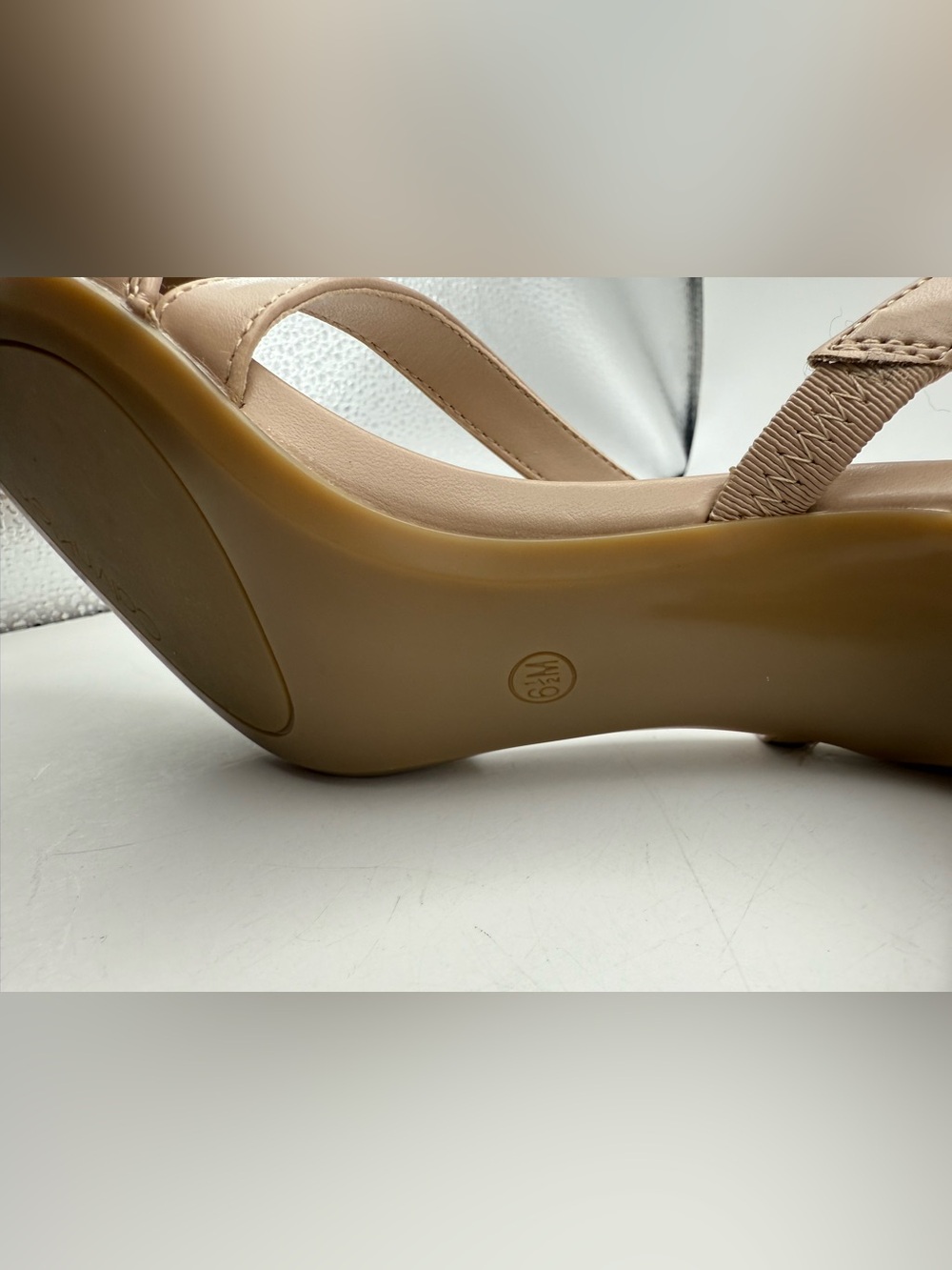Calvin Klein Tan Pointed-Toe Slingback Heels - Picture 7 of 8